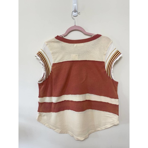 Free People Hint of Stripe Tee in Retro Combo Size XL - Picture 4 of 4